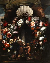 Allegoria delle arti e delle scienze (con putto con cerbottana e bolla di sapone)